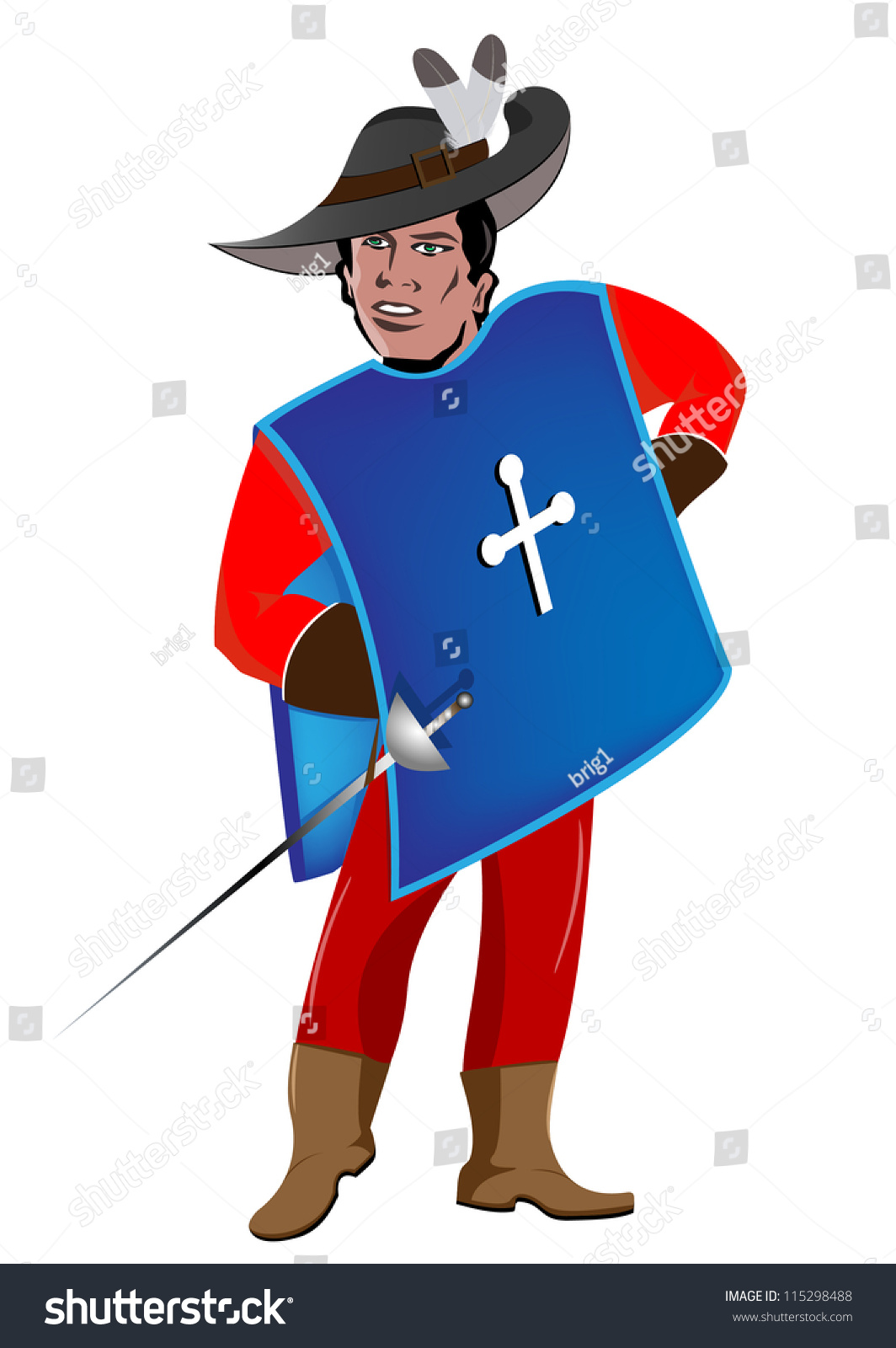 Musketeer Stock Vector Illustration 115298488 : Shutterstock