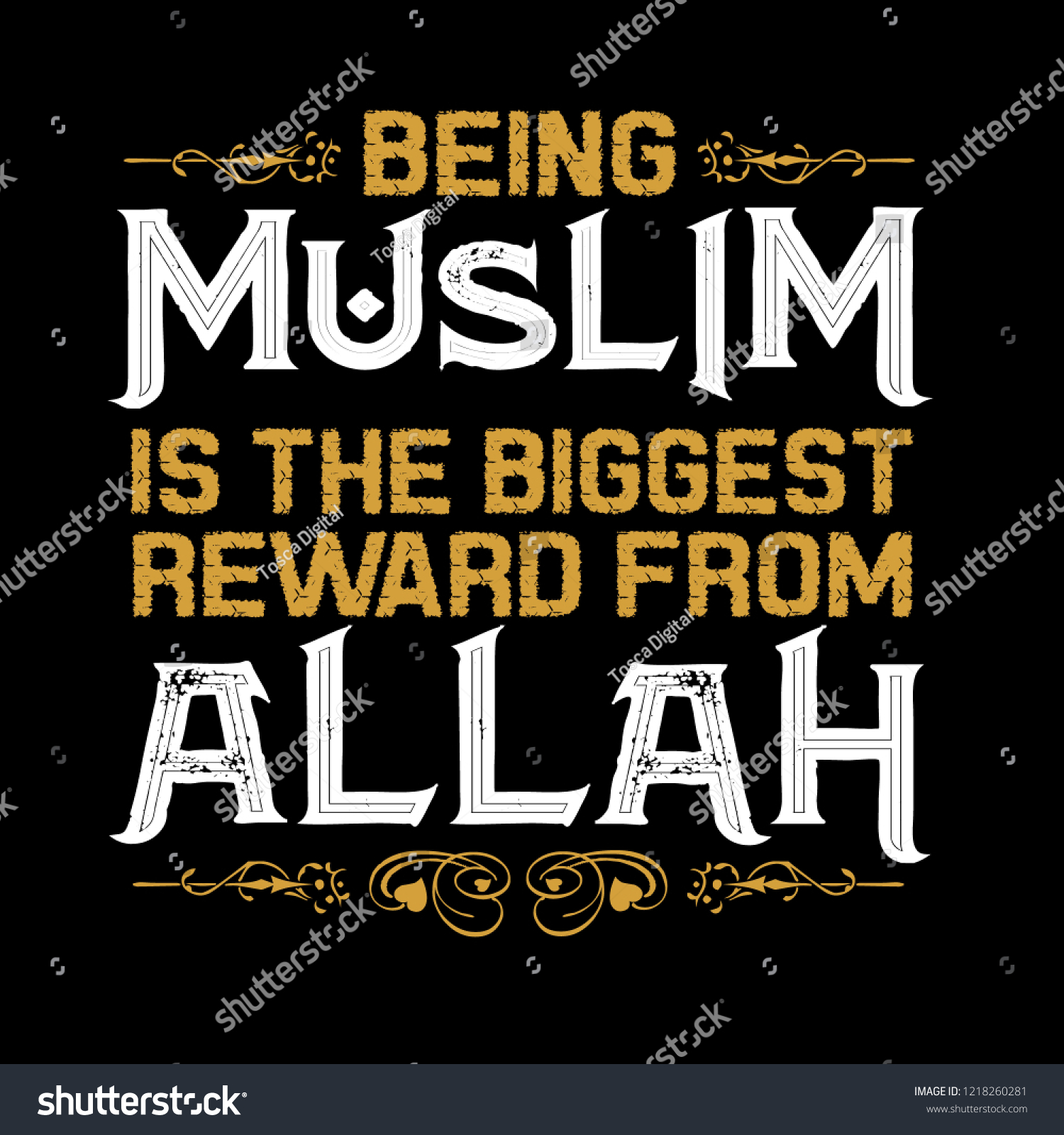 Muslim Quote Sayingbeing Muslim Biggest Stock Vector (Royalty Free ...