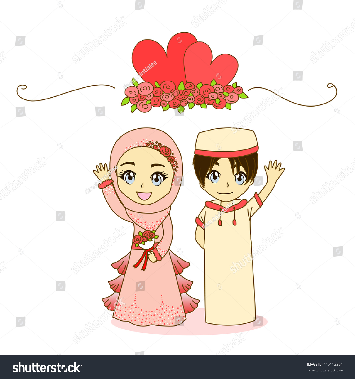 muslim wedding stock vector royalty free 440113291 https www shutterstock com image vector muslim wedding 440113291