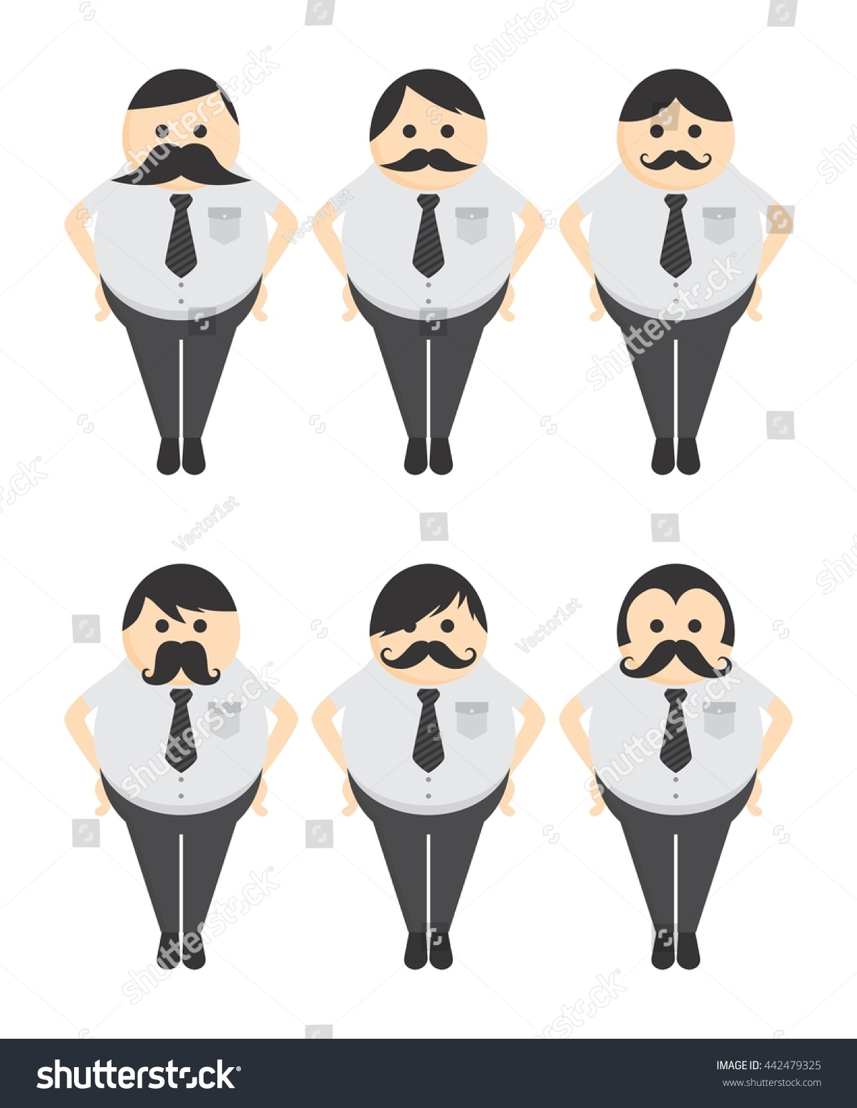 Mustache Guy Cartoon Character Stock Vector (Royalty Free) 442479325