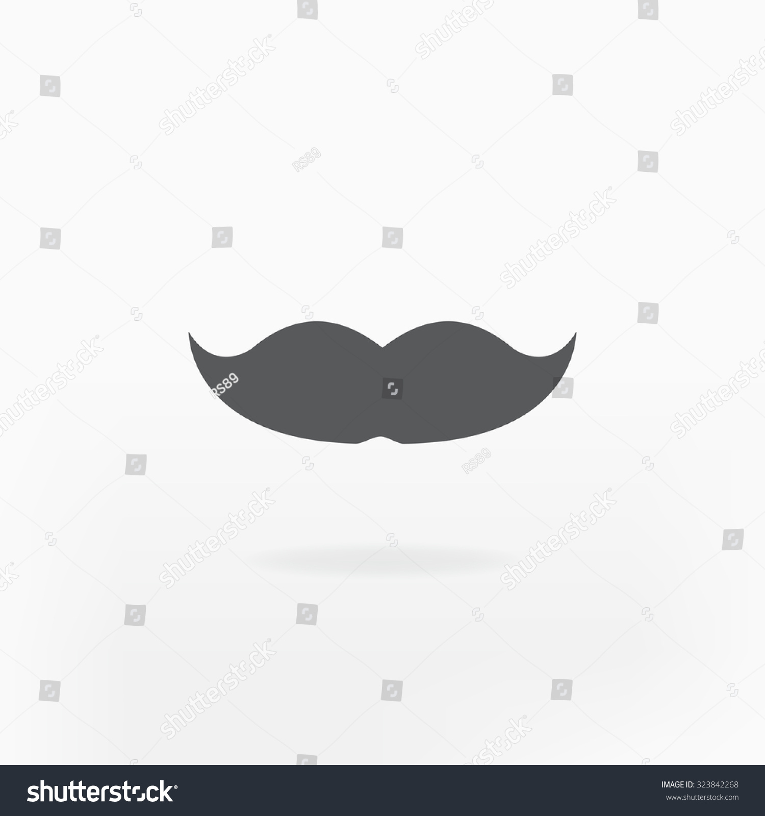 Mustache Icon. Stock Vector Illustration 323842268 : Shutterstock