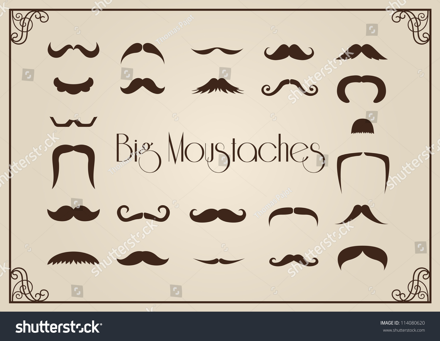SVG of Mustaches collection svg