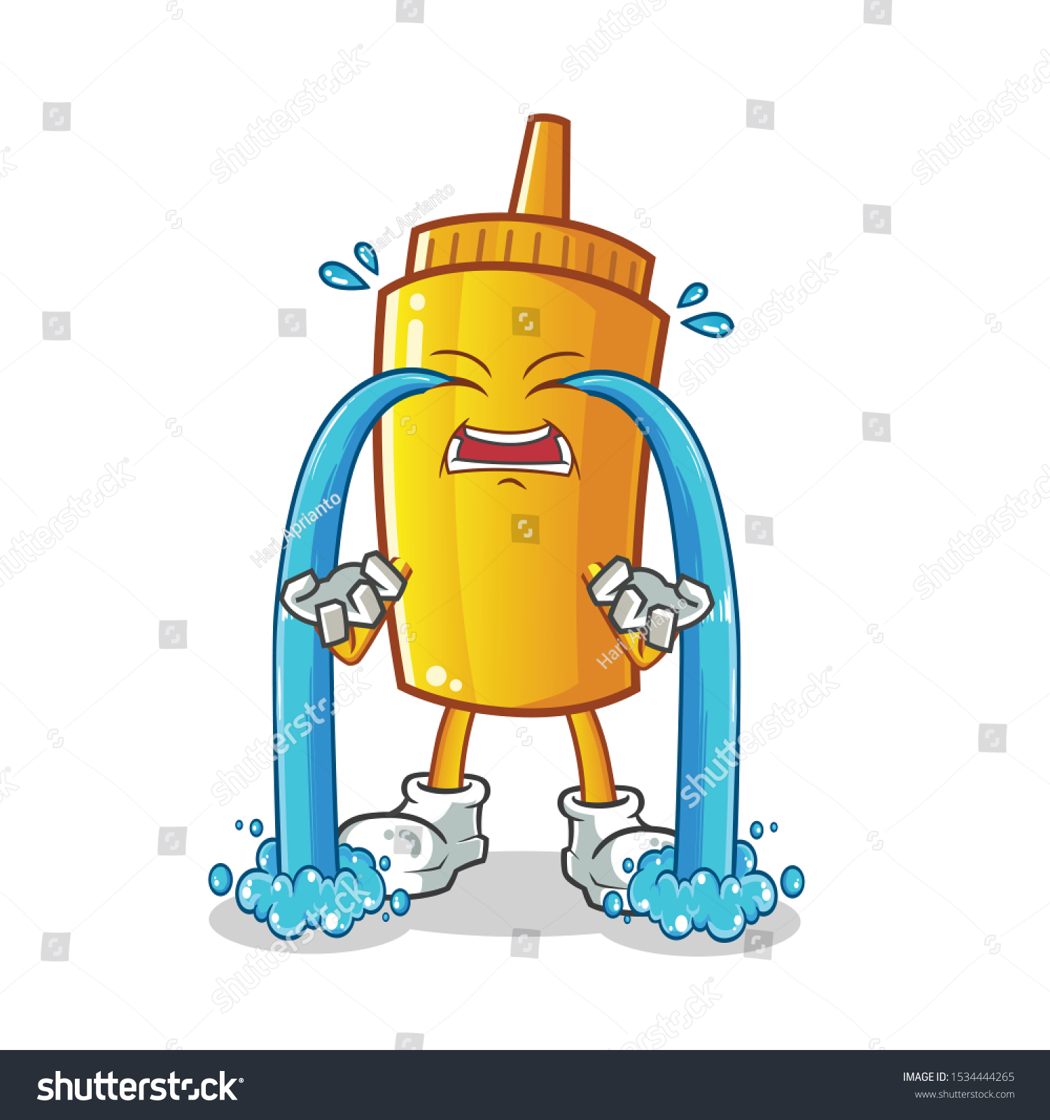 Mustard Cry Mascot Vector Cartoon Illustration Stock Vector (Royalty ...