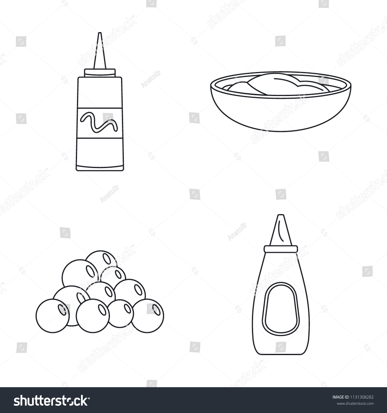 Download Mustard Seeds Sauce Bottle Icons Set Stock Vector Royalty Free 1131308282 PSD Mockup Templates