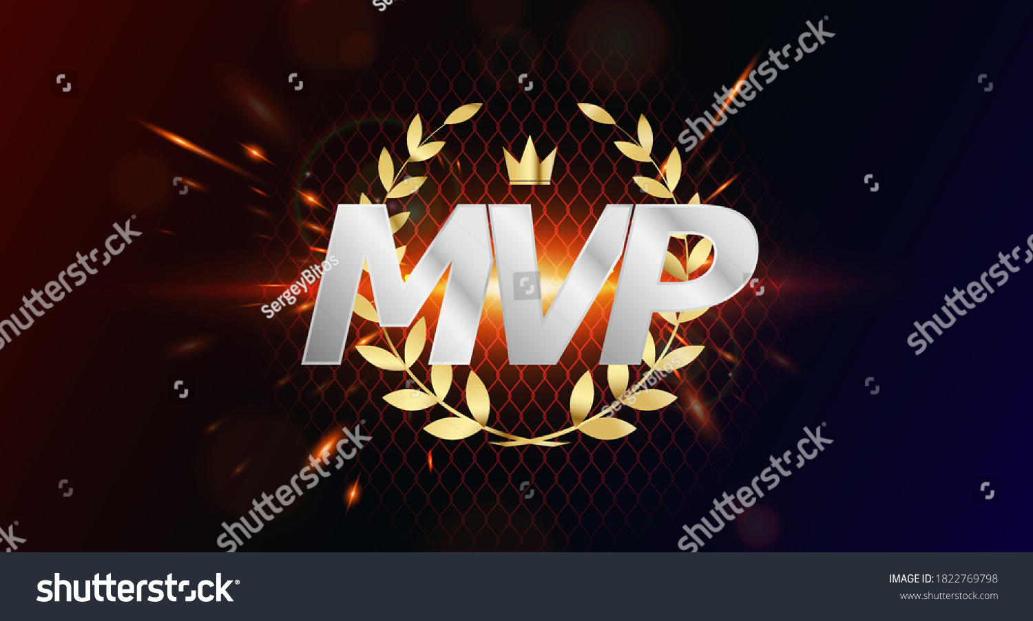 Gold MVP Pins Crown Awards MVP Banner Pin 
