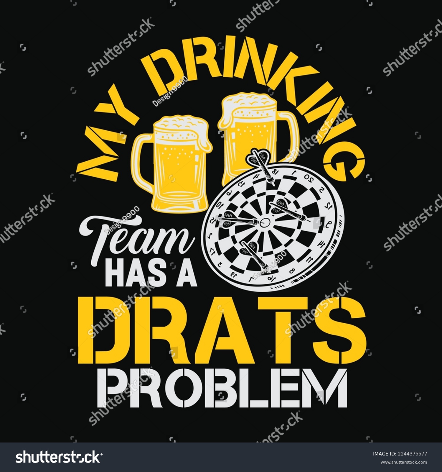 SVG of My Drinking Team Has A Darts Problem svg