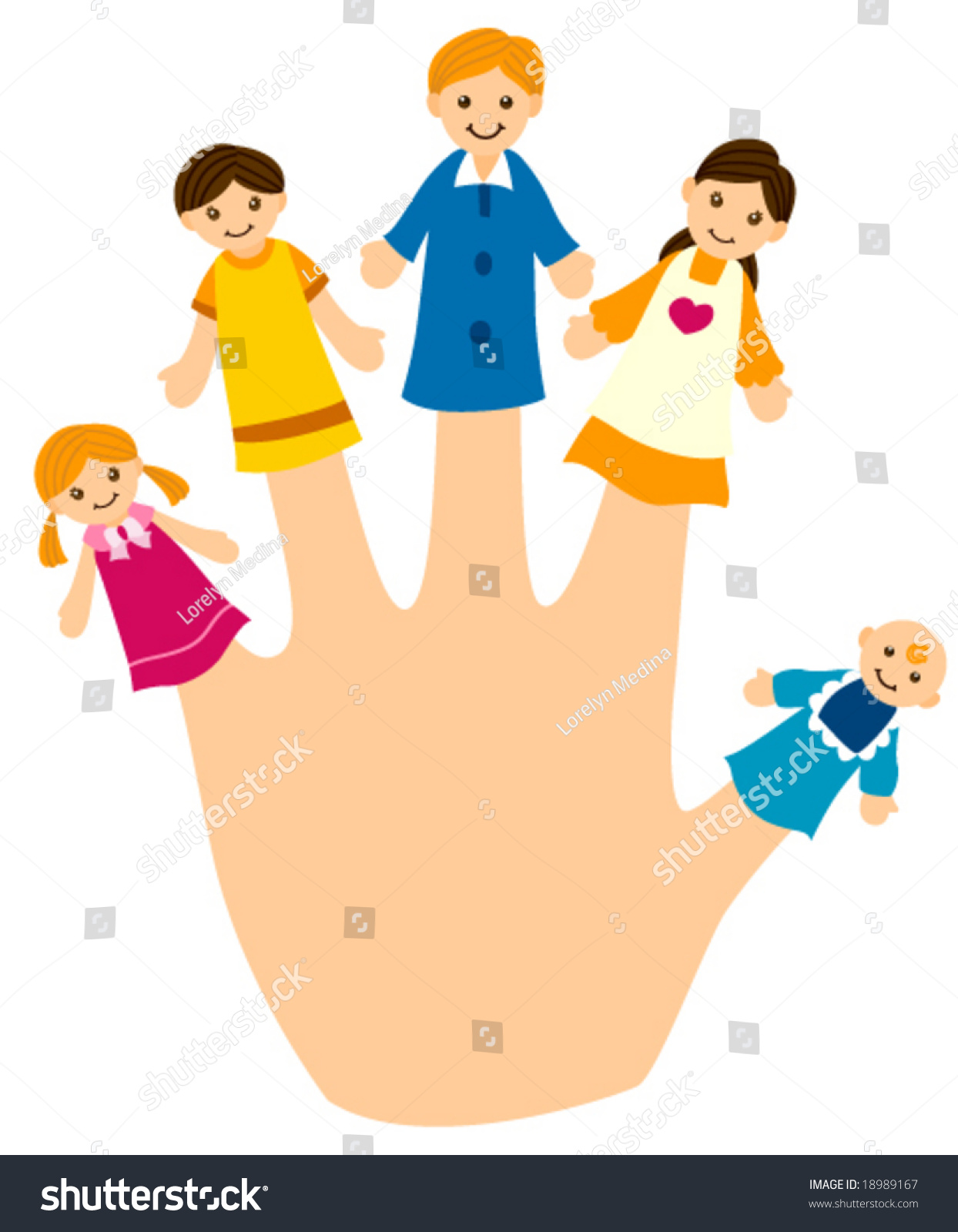 My Family Puppets Vector Stock Vector 18989167 - Shutterstock