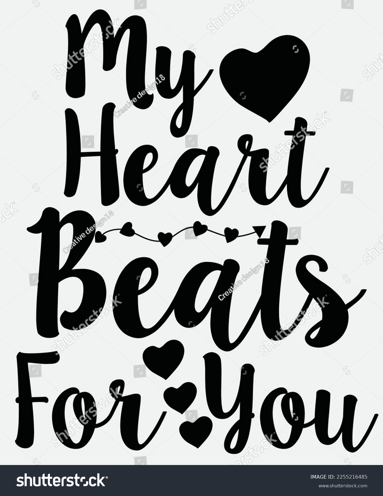SVG of My heart beats for you svg