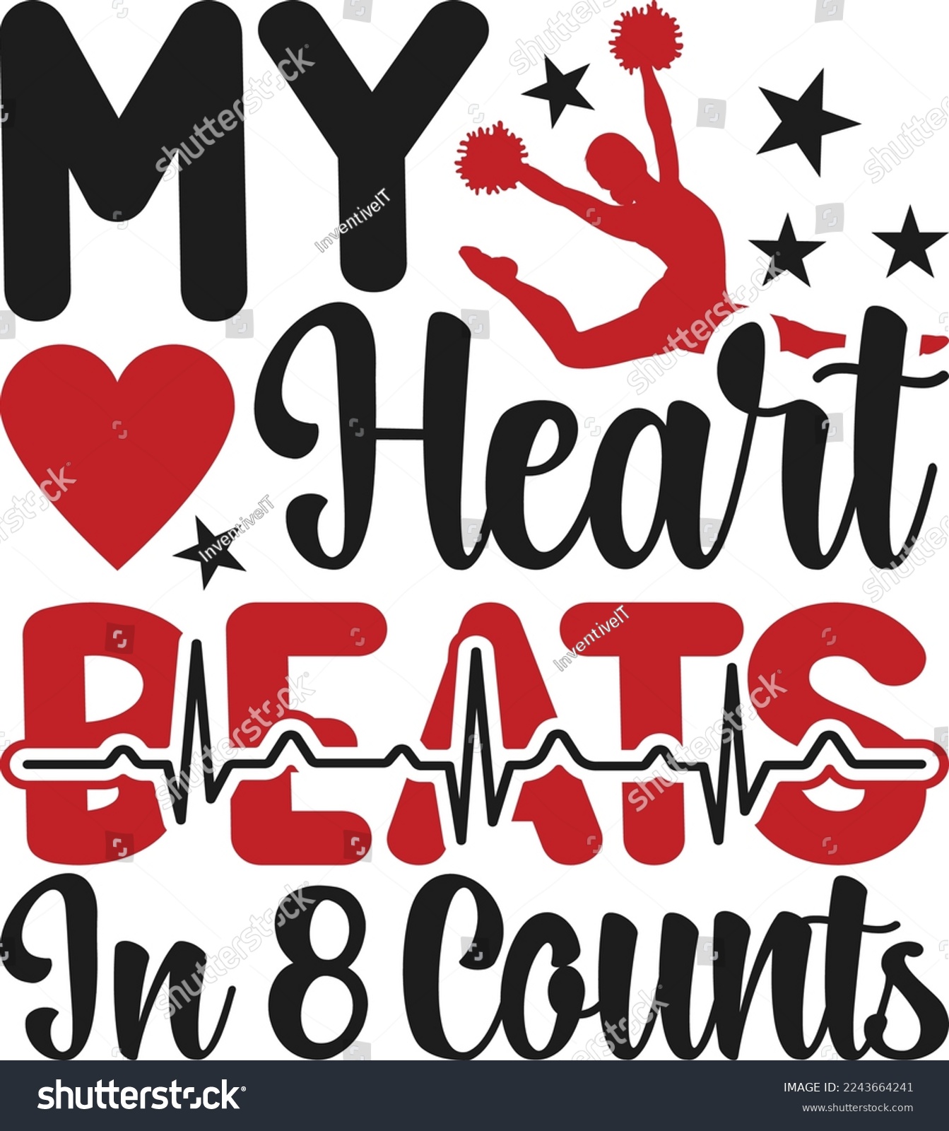 SVG of My Heart Beats In 8 Counts SVG Printable Vector Illustration svg