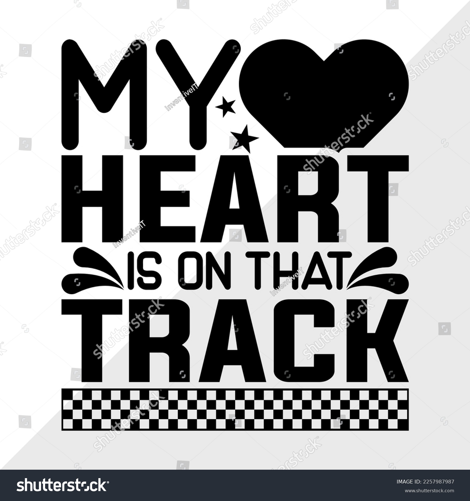SVG of My Heart Is On That Track SVG Printable Vector Illustration svg