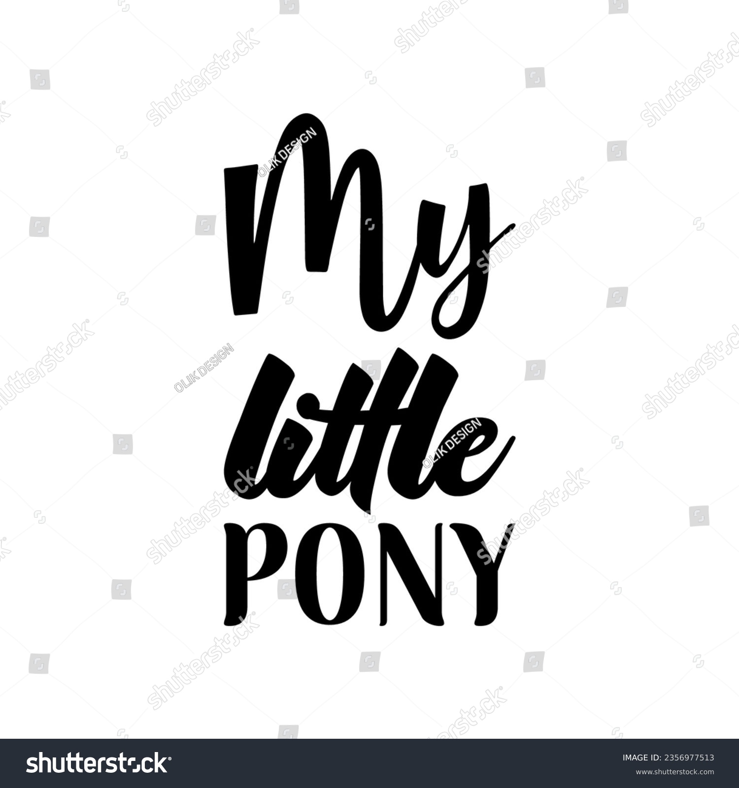 SVG of my little pony black letters quote svg
