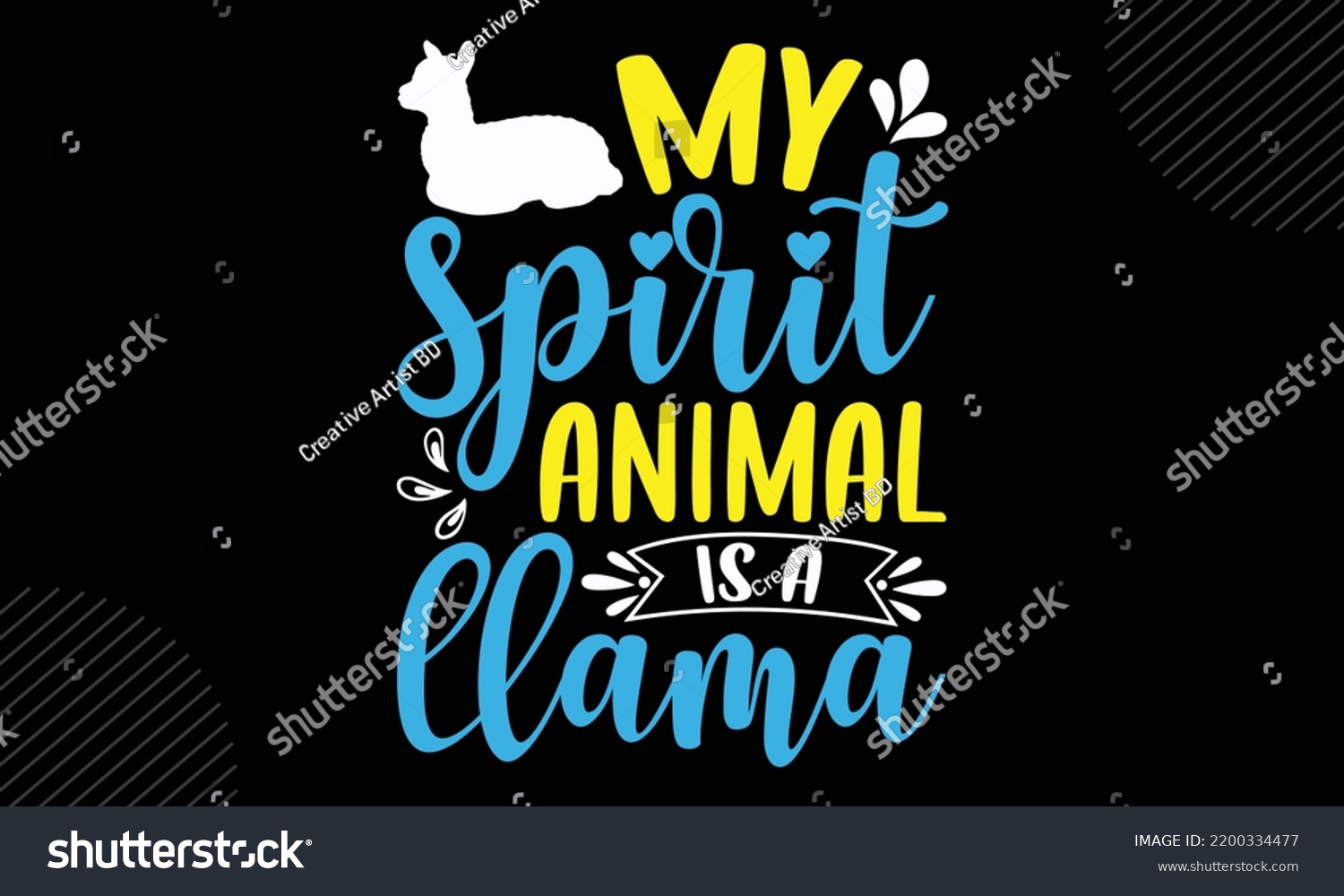 SVG of My Spirit Animal Is A Llama - Llama T shirt Design, Hand drawn vintage illustration with hand-lettering and decoration elements, Cut Files for Cricut Svg, Digital Download svg