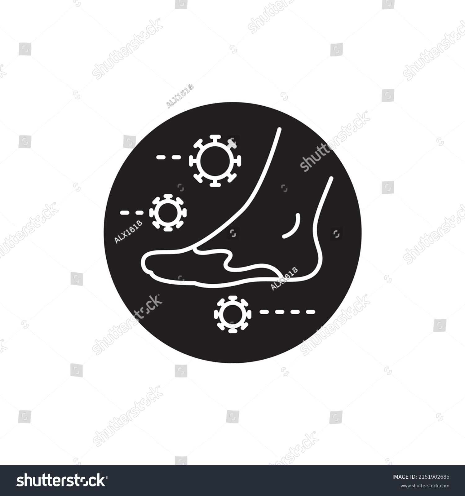 Mycosis Color Line Icon Dermatology Disease Stock Vector Royalty Free