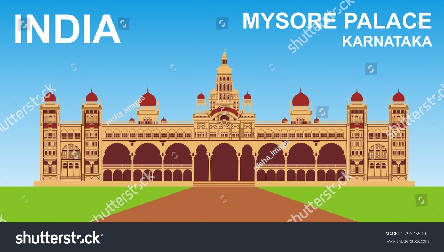 Mysore Palace Karnataka India Stock Vector Shutterstock