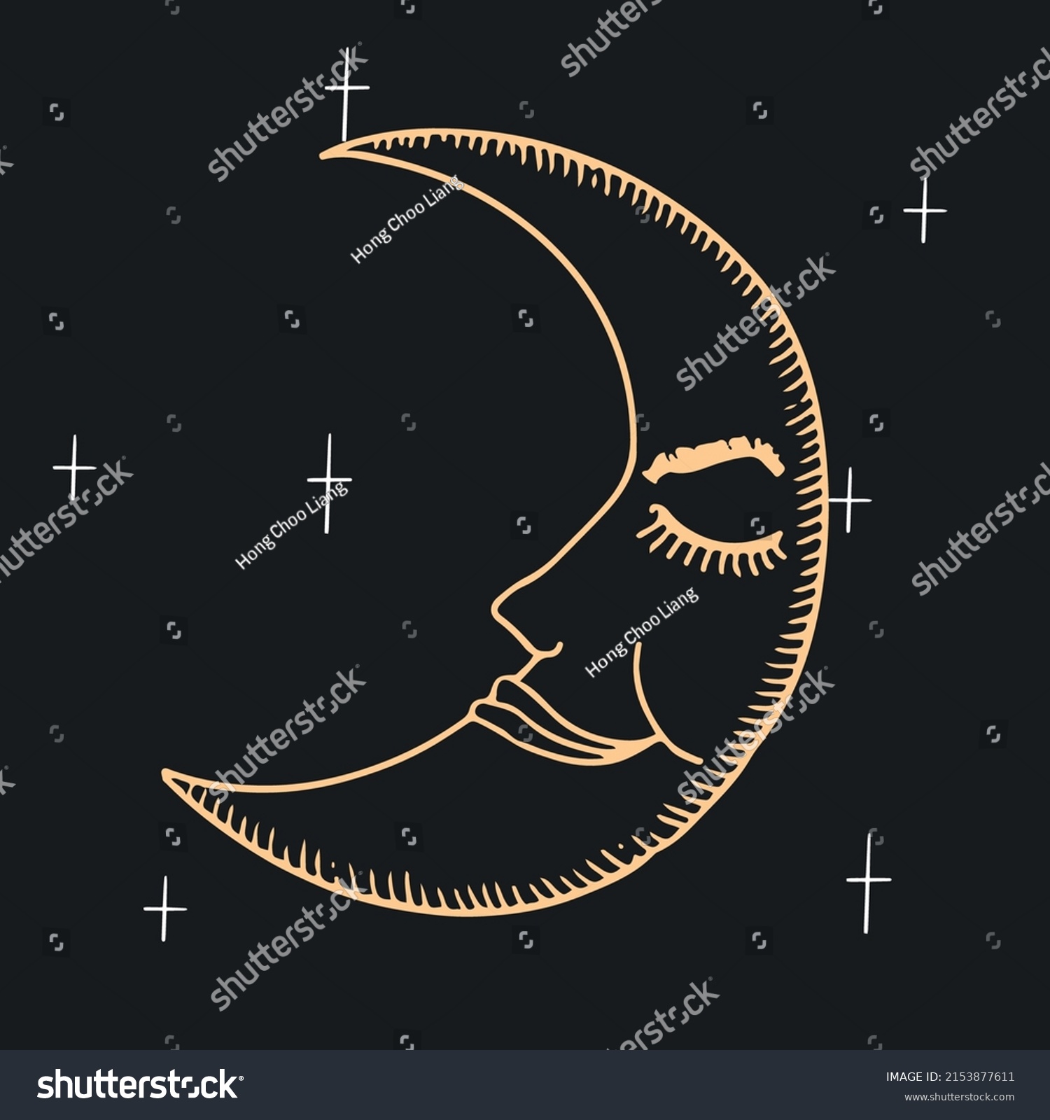 Mystic Items Moon Hands Crystals Planets Stock Vector (Royalty Free ...