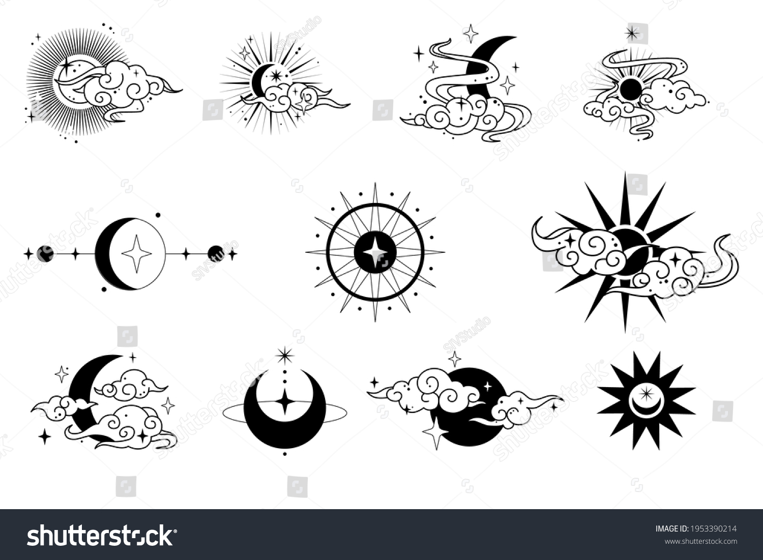 1,945 Arrow moon tattoo Stock Vectors, Images & Vector Art | Shutterstock