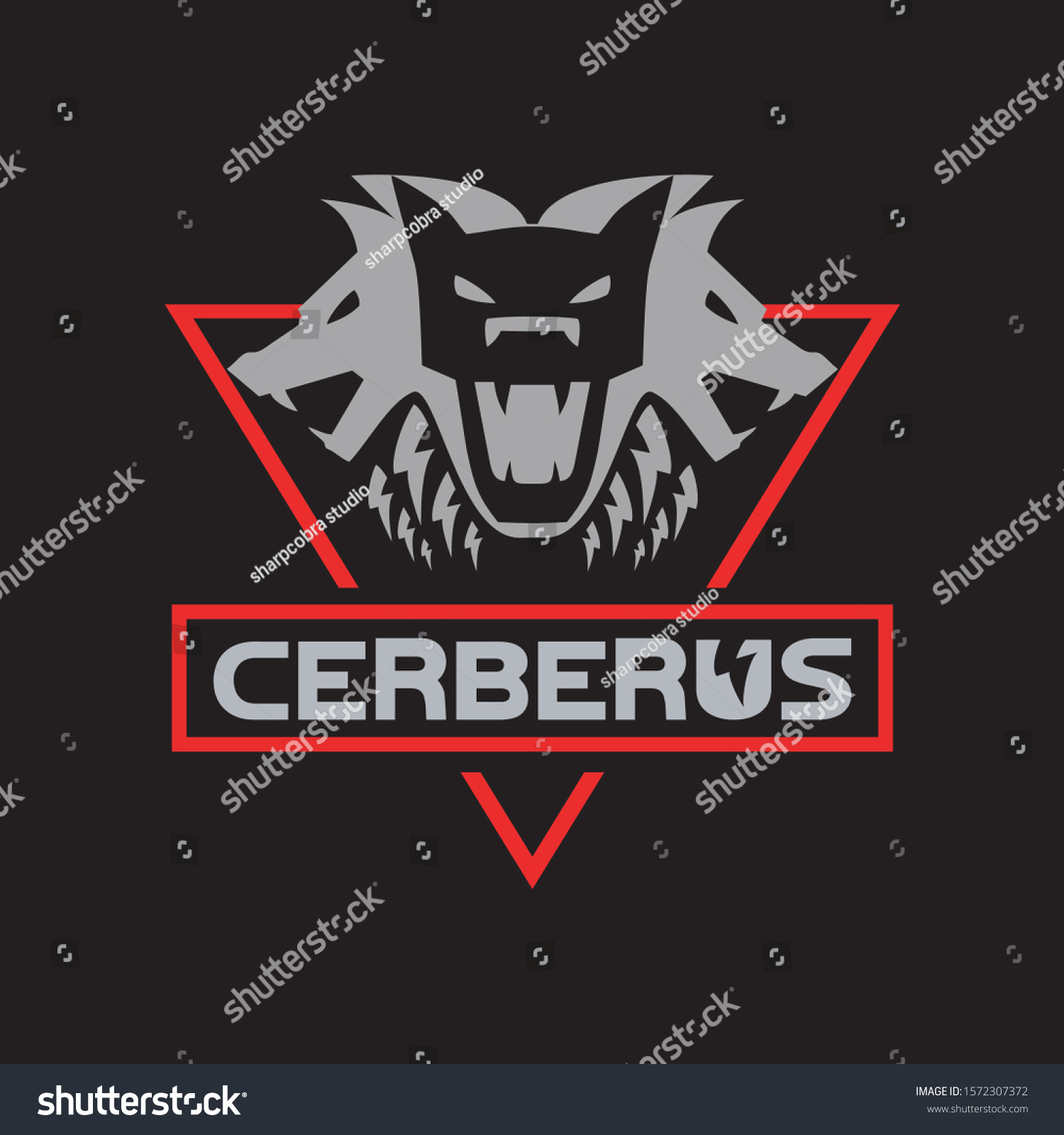SVG of mythical cerberus logo for esport t shirt illustration
 svg