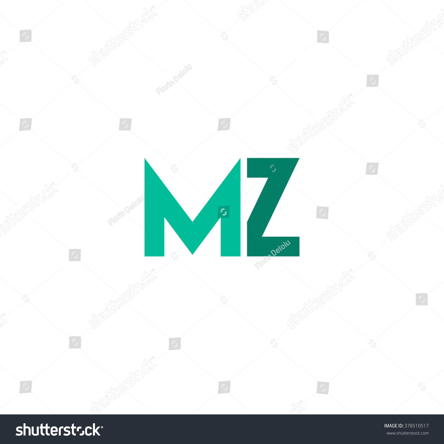 Mz Logo Stock Vector Illustration 378510517 : Shutterstock