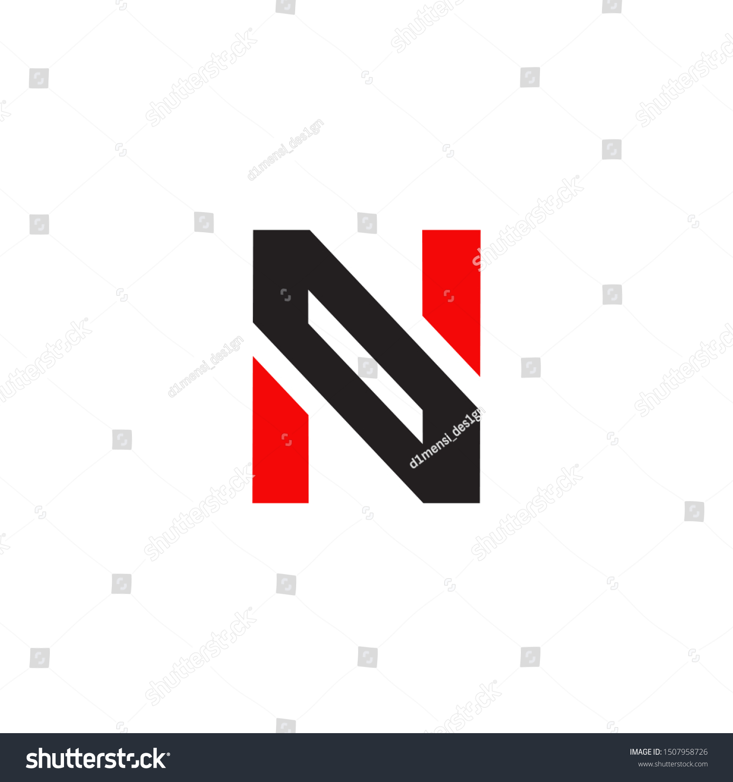 N Letter Initial Logo Design Vector Stock Vector (Royalty Free) 1507958726