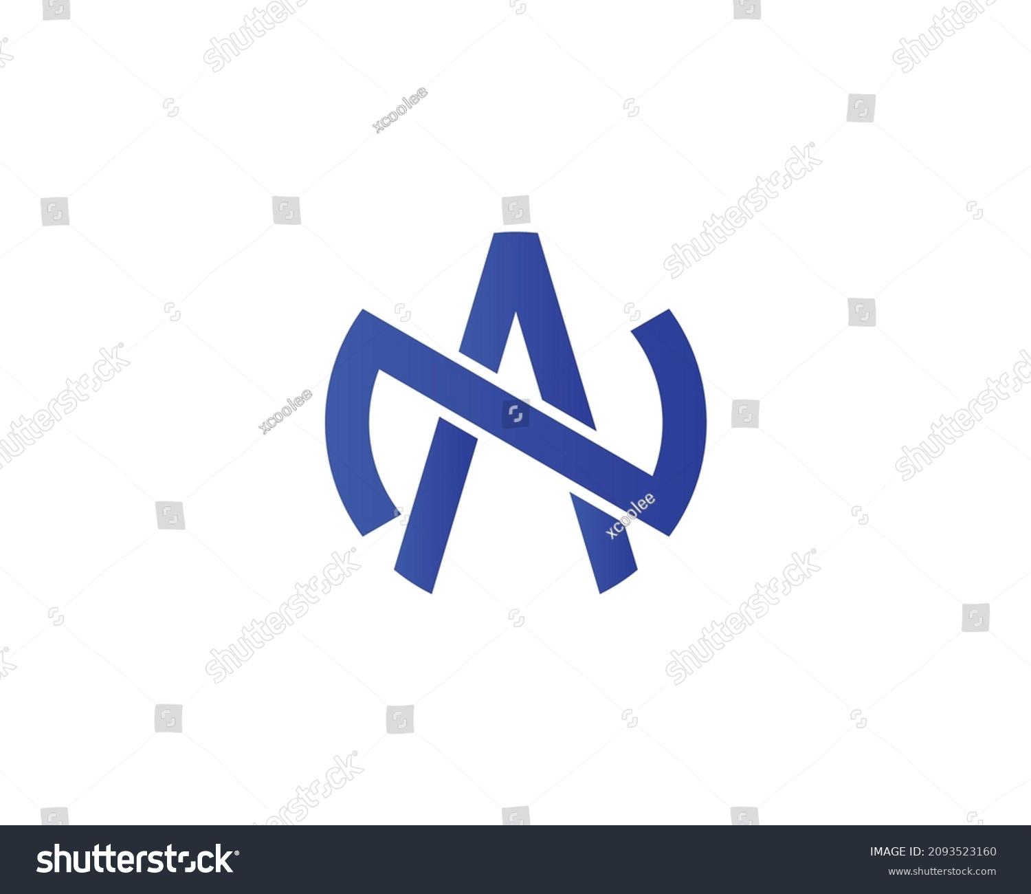 Na Logo Design Vector Template Stock Vector (Royalty Free) 2093523160