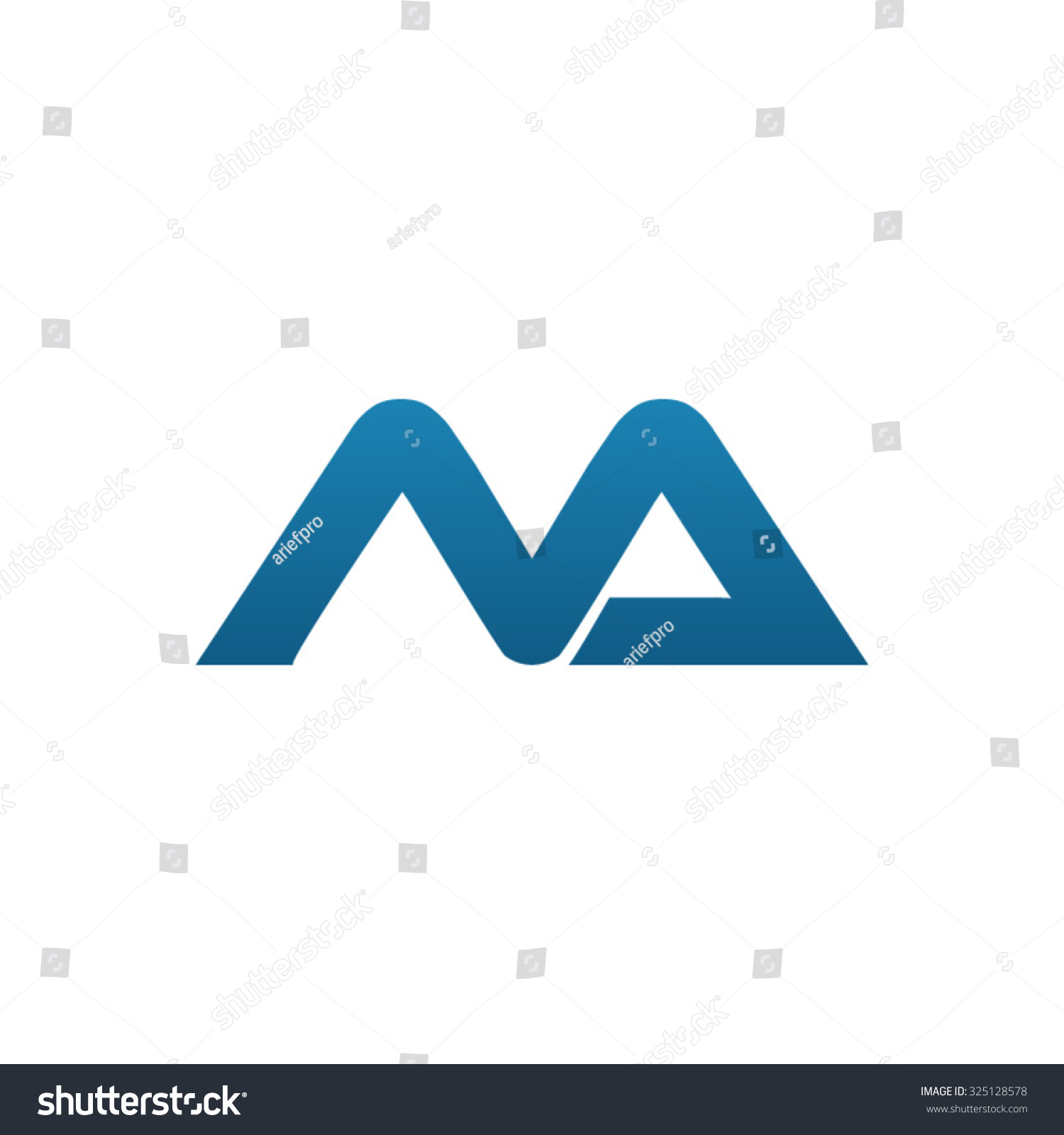 Na Company Linked Letter Logo Blue Stock Vector (Royalty Free ...