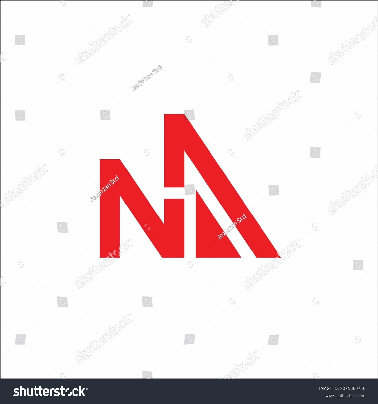 Na Initial Logo Vector Image Stock Vector (royalty Free) 2075389756 