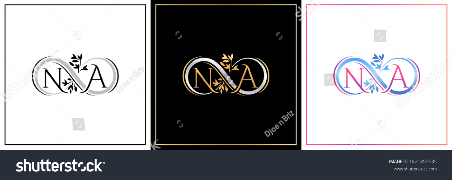 Stock Vector Na Monogram Na Initial Wedding Na Logo Company Na Icon Business Sign An Symbol With Infinity 1821855635 