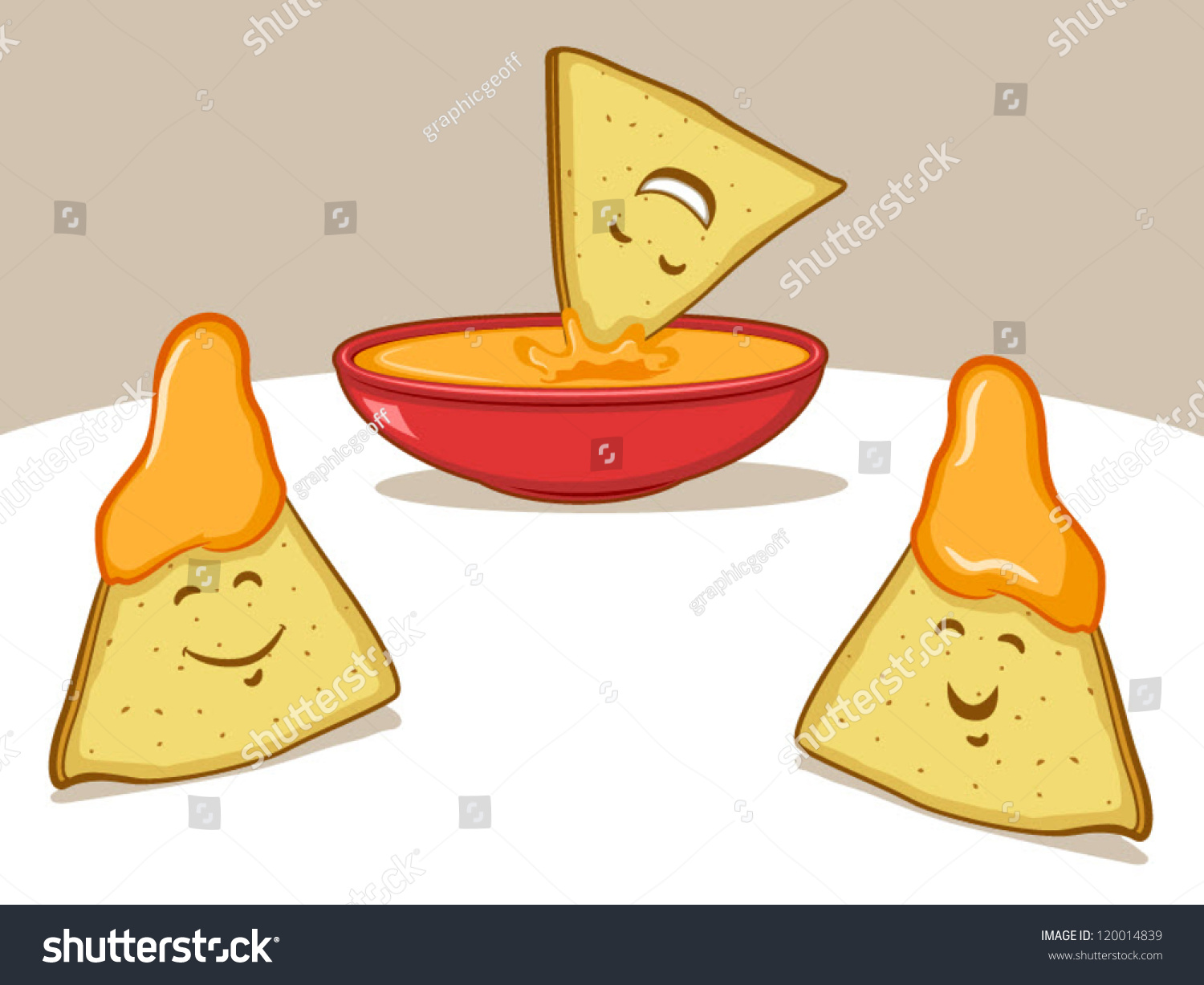 Nachos Cartoon Stock Vector Illustration 120014839 : Shutterstock