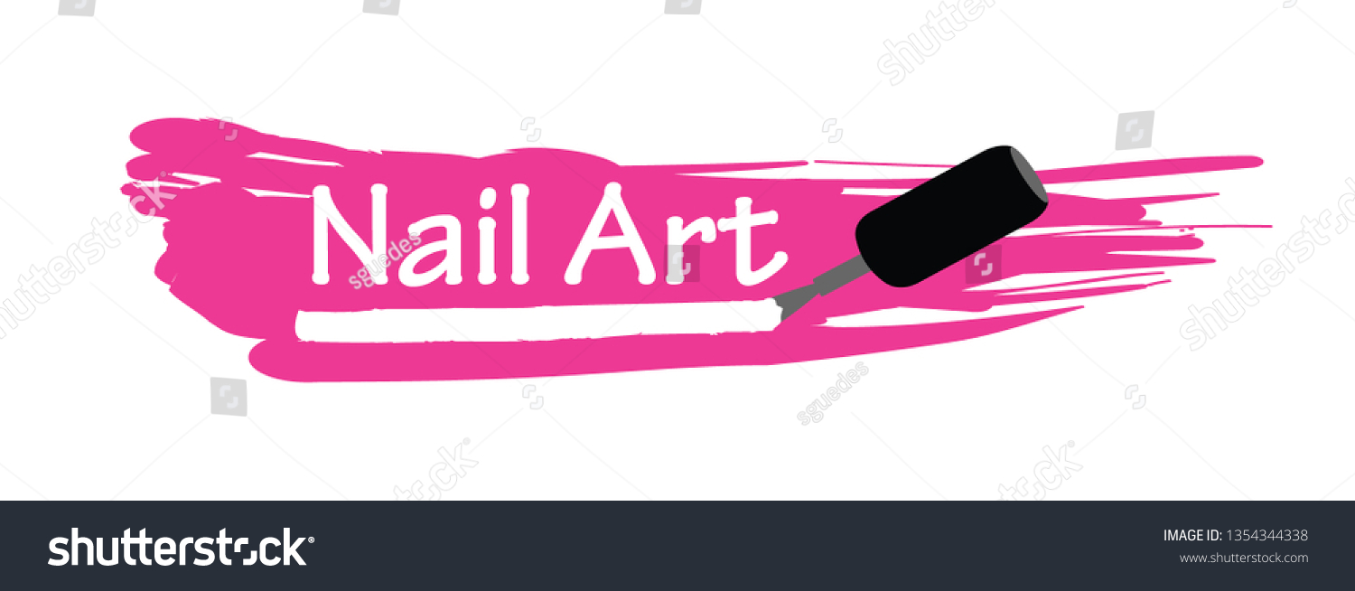 Nail Art Logo Design Stock Vector Royalty Free