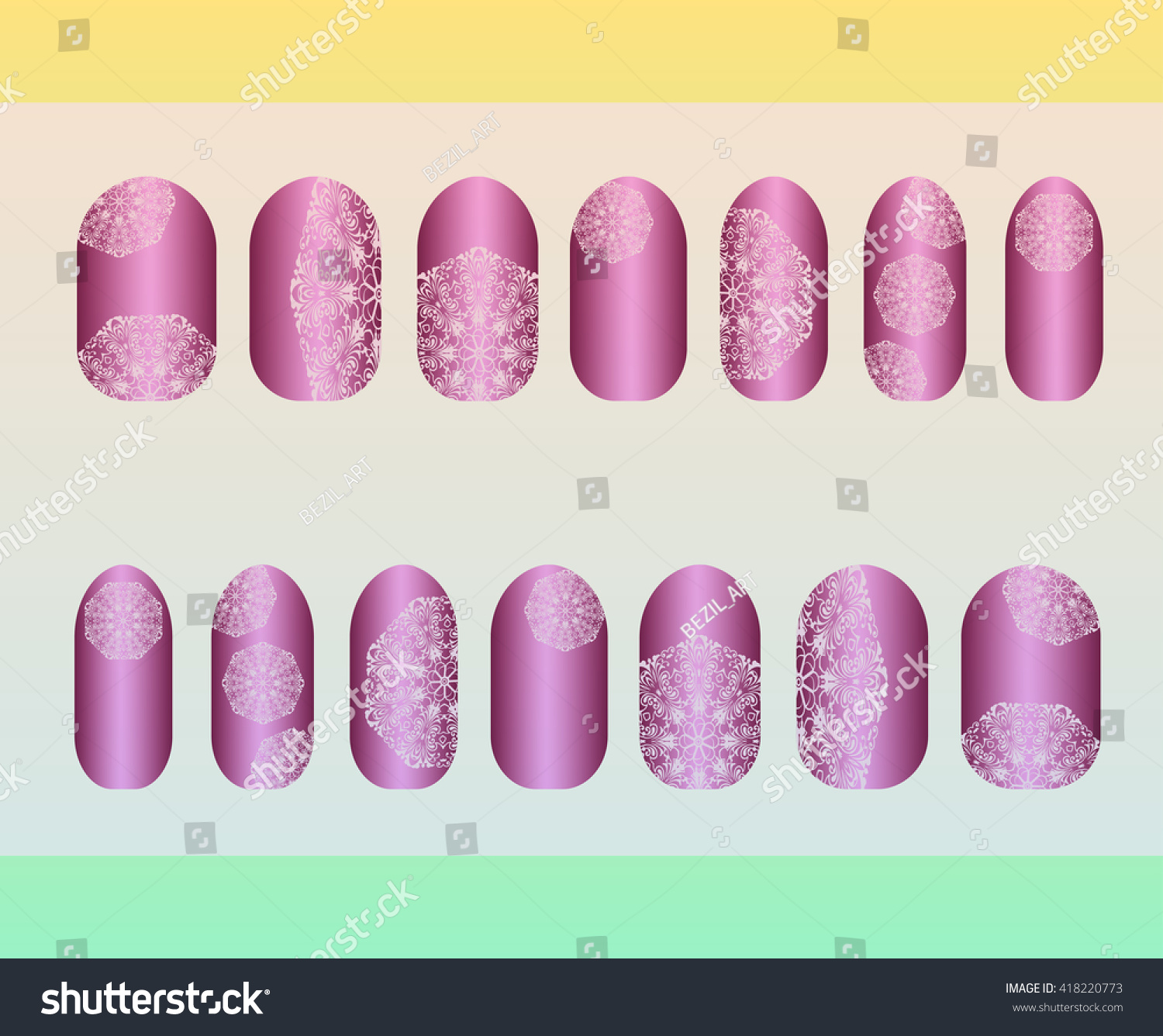 wedding nail stickers