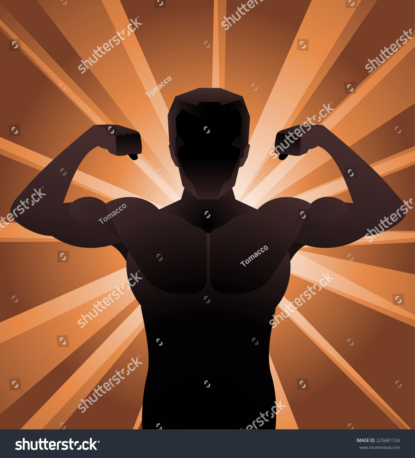 Naked Businessman Muscles Vector Illustration Stock Vector Royalty Free Shutterstock