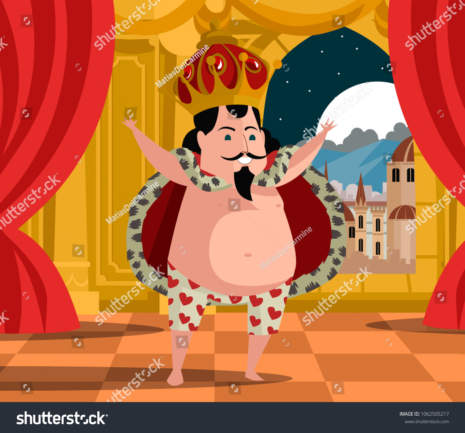 Naked New Clothes Emperor Tale Stock Vector Royalty Free