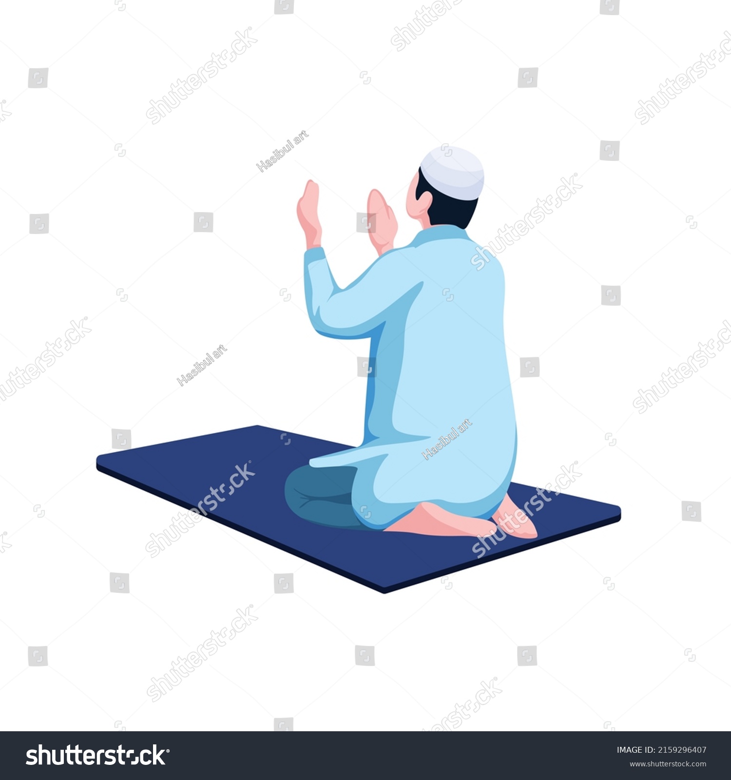 Namaz Illustrator Victor You Stock Vector (Royalty Free) 2159296407 ...