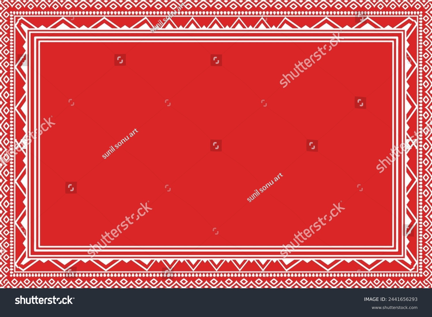 SVG of Name plate traditional folk painting aipan template.  svg