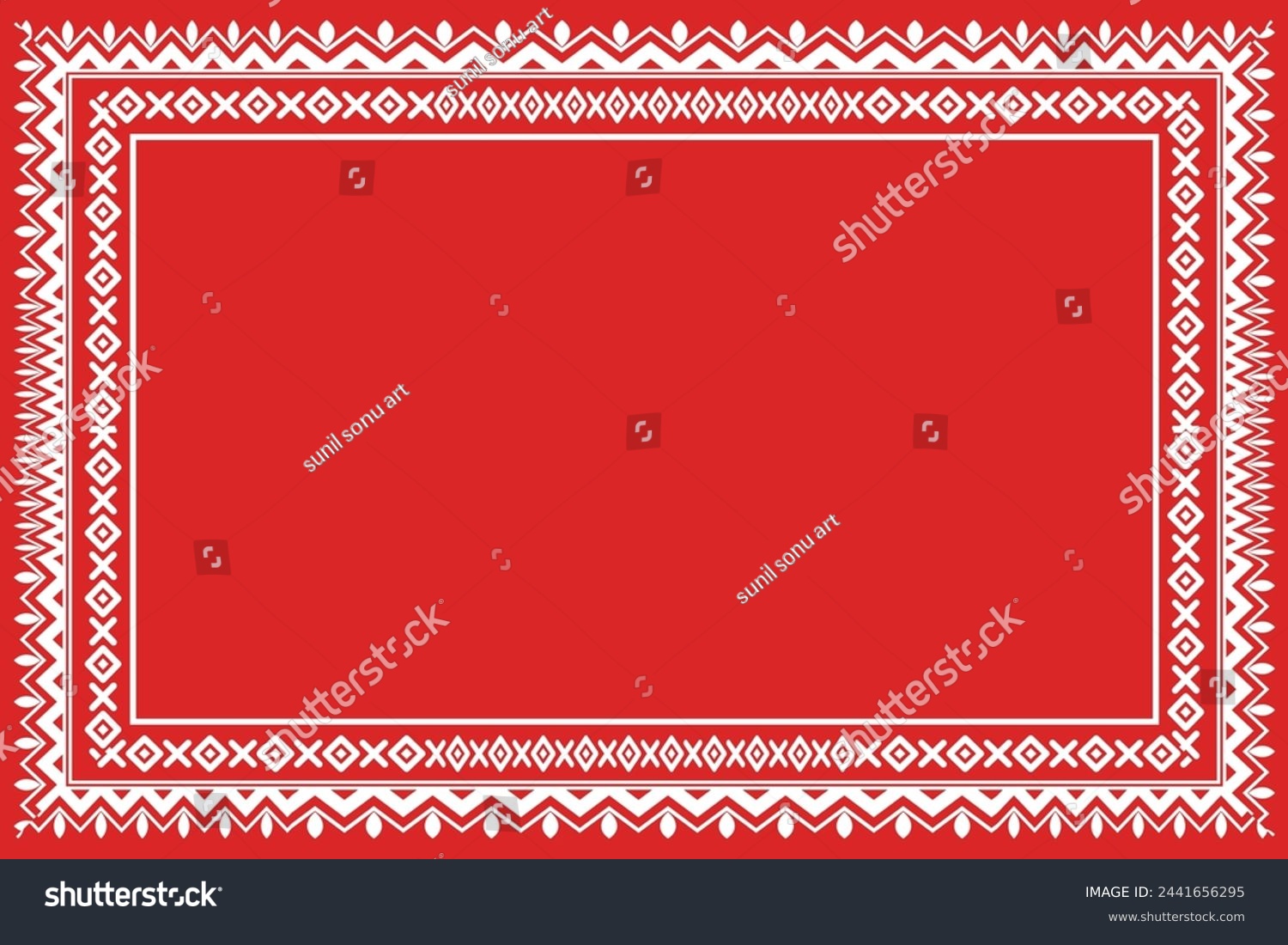 SVG of Name plate traditional folk painting aipan template.  svg