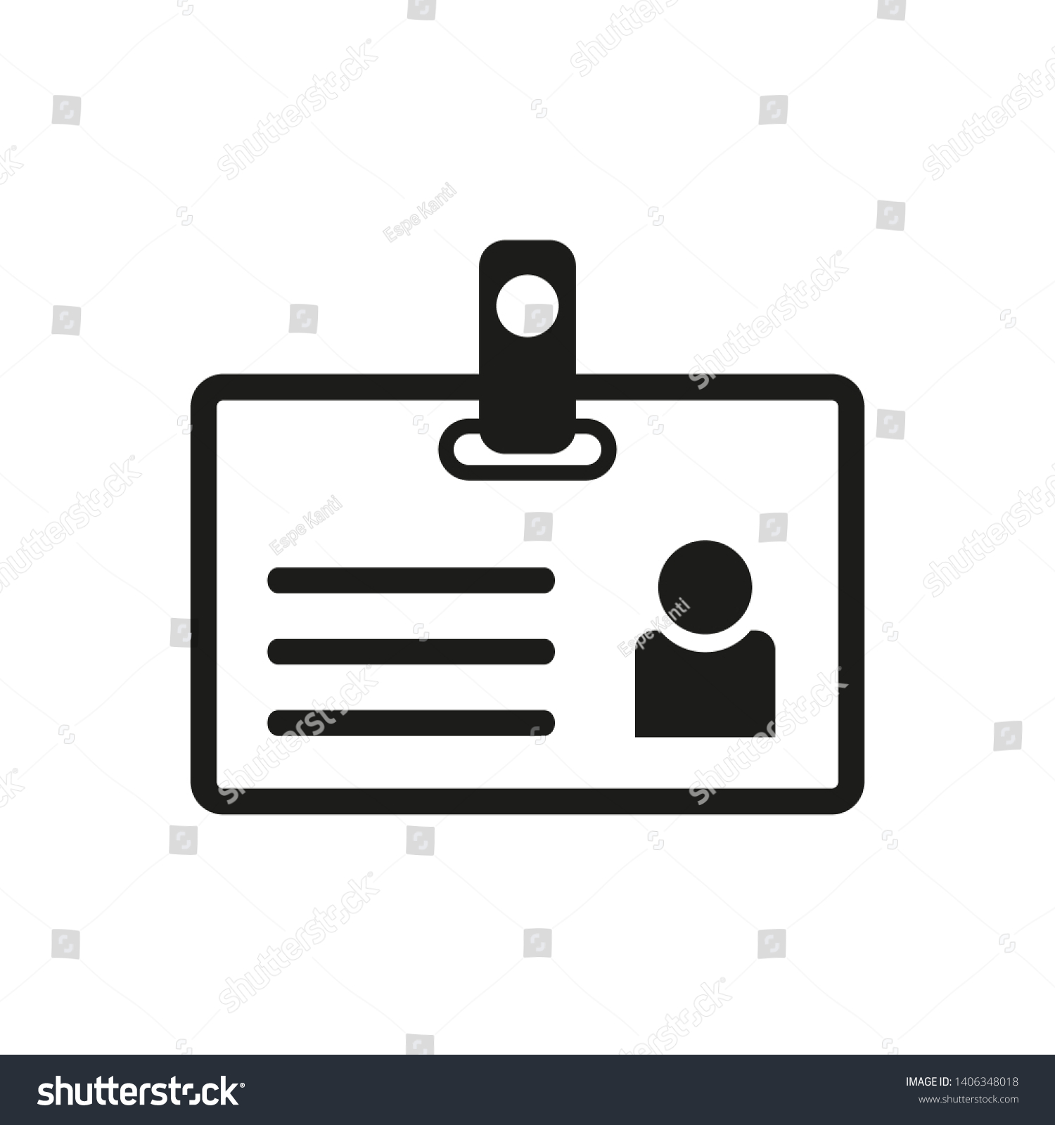 Name Id Card Icon Design Stock Vector Royalty Free