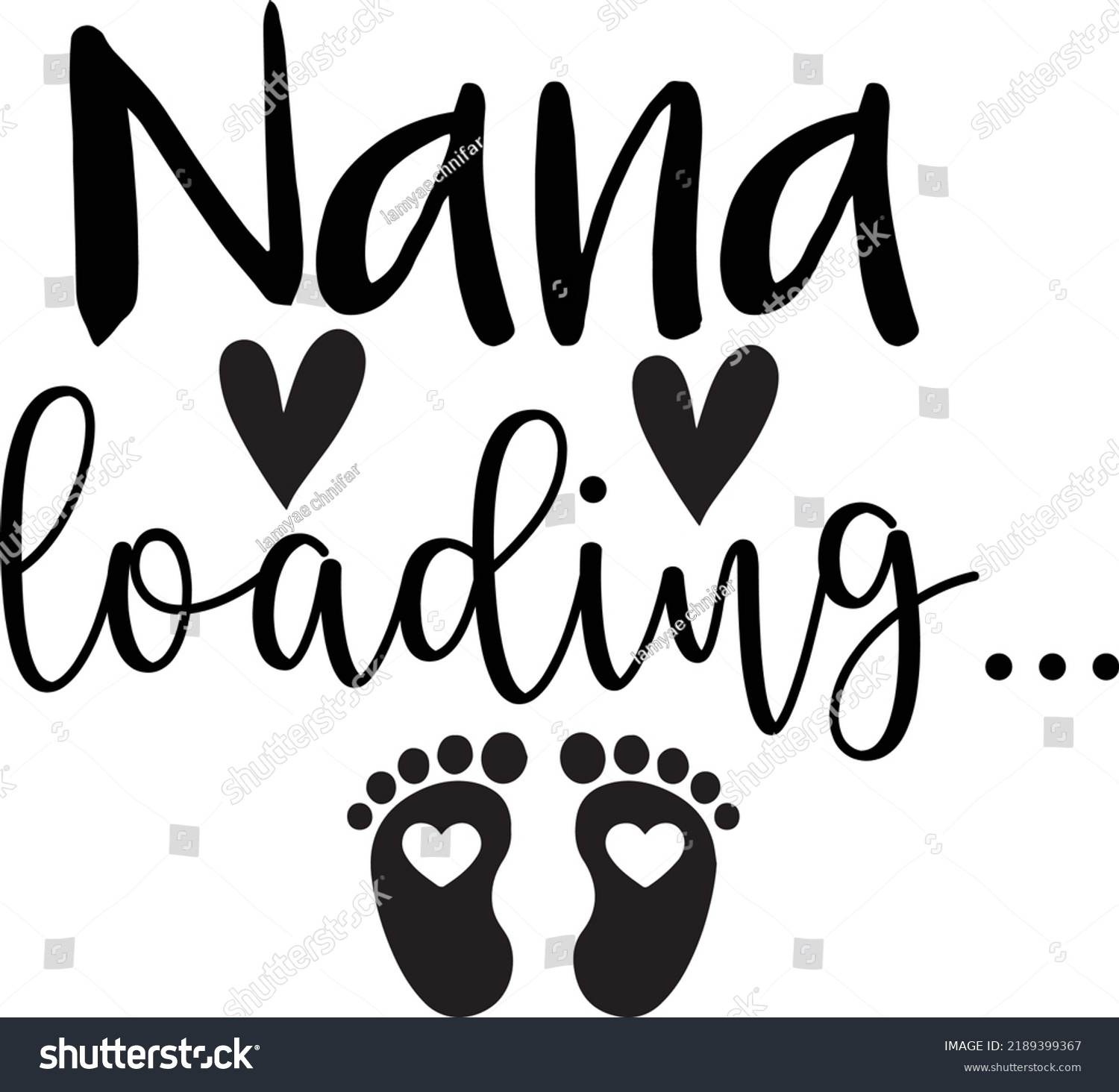 SVG of nana loading, new baby svg,announcement,nana to be,Pregnancy svg,New Baby svg,Loading vector design 
 svg