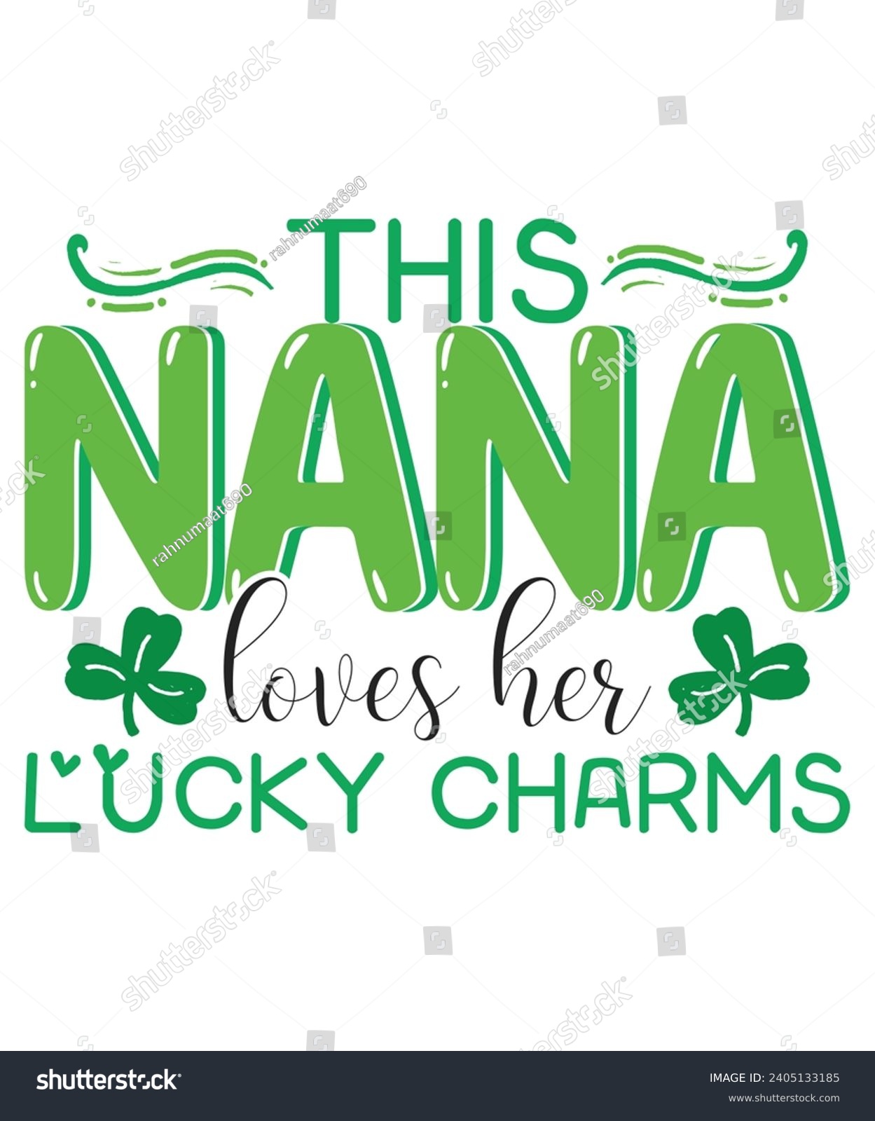 SVG of Nana loves lucky charm St patricks day svg