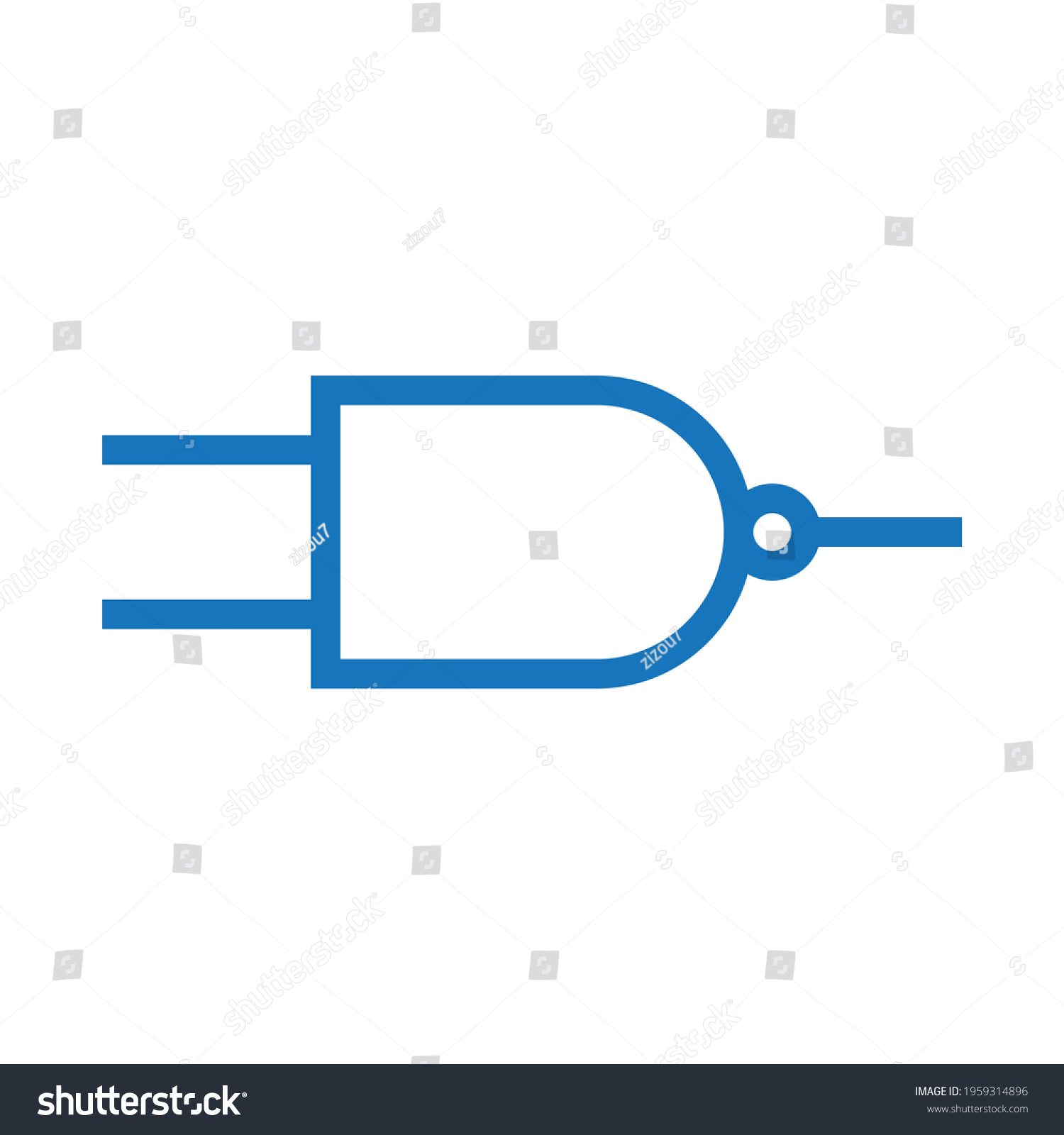 Nand Gate Symbol Electronics Stock Vector (Royalty Free) 1959314896