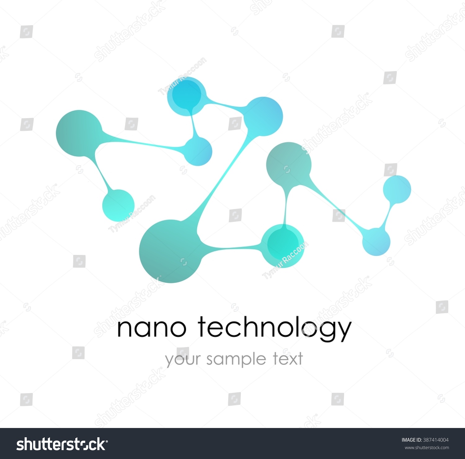 nano logo nanotechnology template