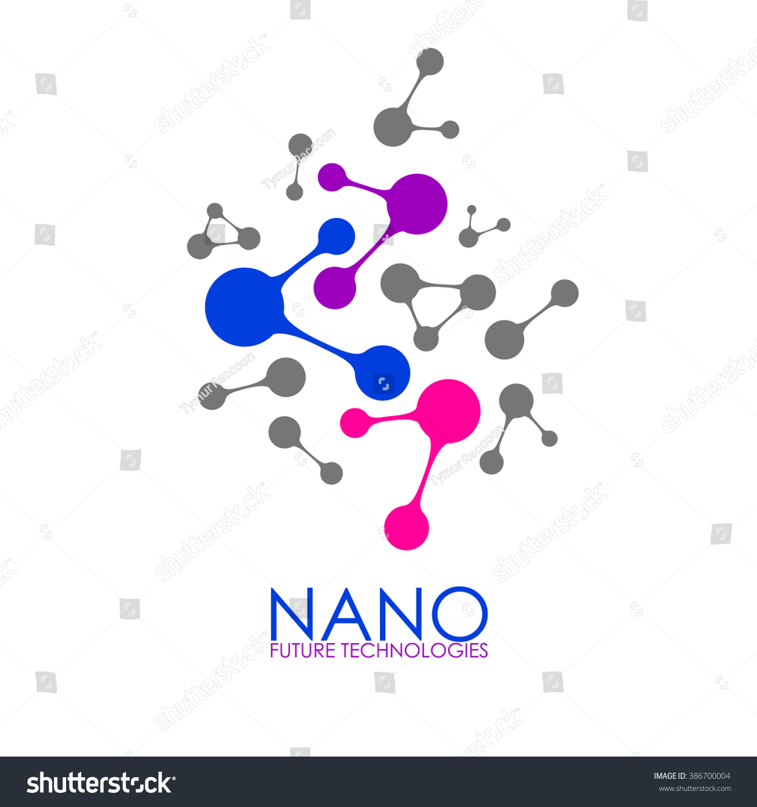 Nanotechnology Nano Logo Template Design Logo Stock Vector Royalty