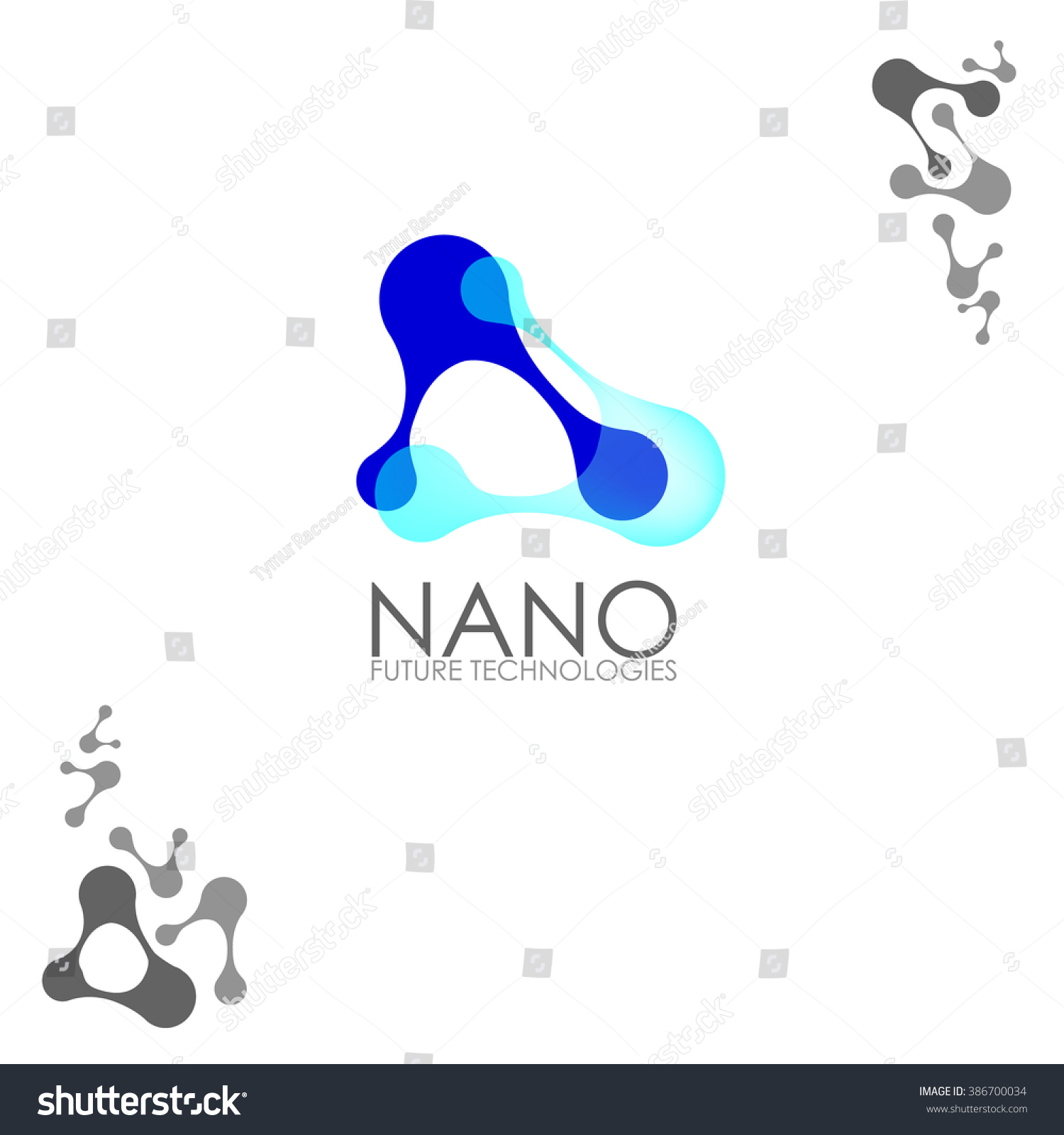 Nanotechnology Nano Logo Template Design Logo Stock Vector 386700034