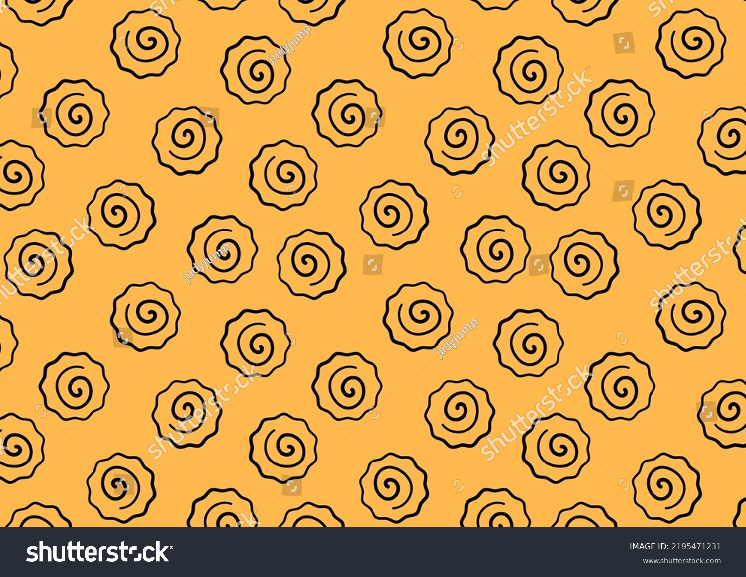 SVG of Narutomaki, Japanese food seamless pattern on yellow background. svg