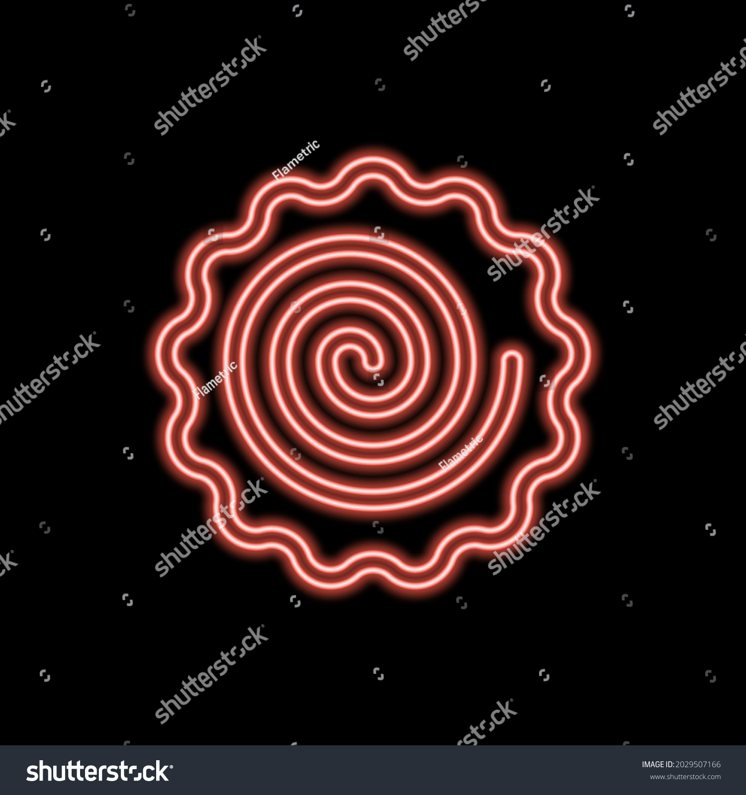 SVG of Narutomaki or kamaboko surimi vector outline icon neon color in black. Traditional Japanese naruto steamed fish cake with pink swirl in the center. Topping for ramen noodle soup isolated illustration. svg