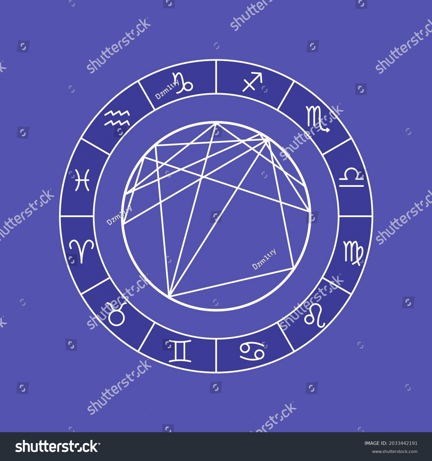 Natal Chart Illustration Clipart Image Stock Vector (Royalty Free