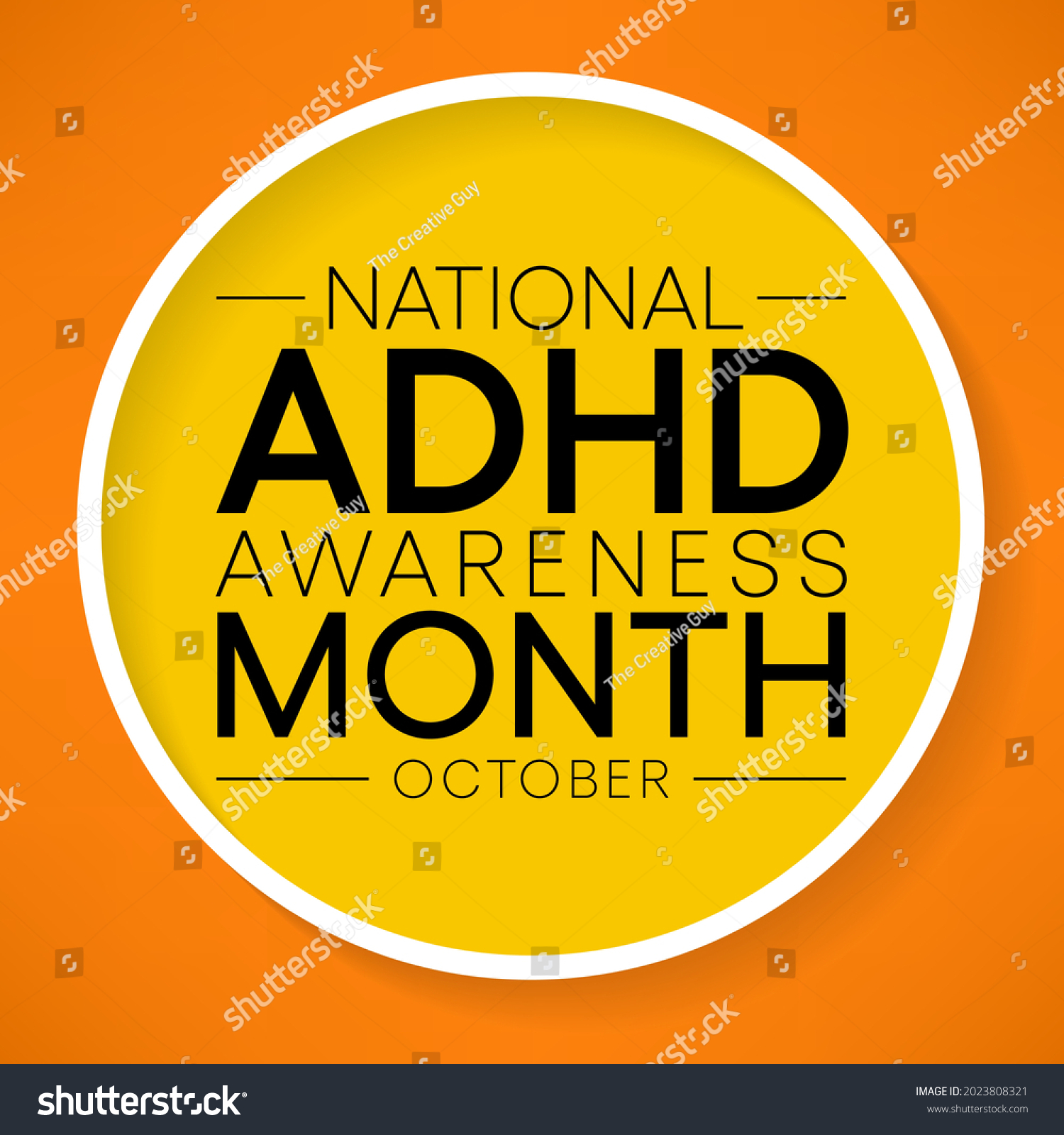 National Adhd Awareness Month Observed Every Stock Vector Royalty Free 2023808321 Shutterstock 7818