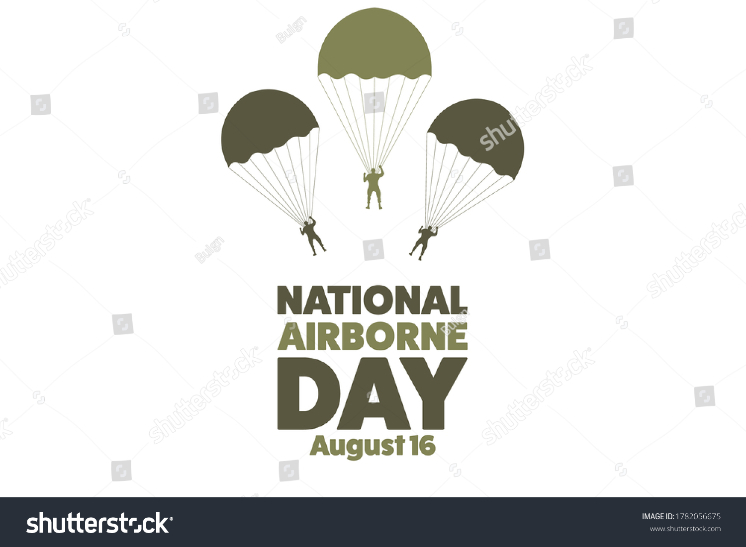 National Airborne Day August 16 Holiday Stock Vector (Royalty Free ...