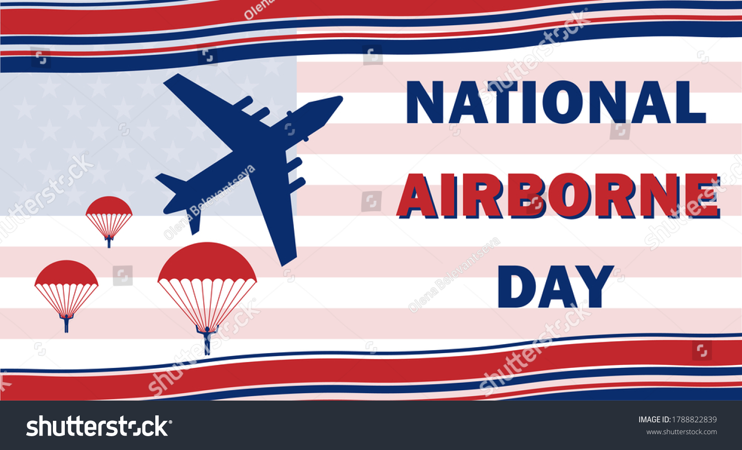 National Airborne Day Celebrated Annually On Stock Vector (Royalty Free