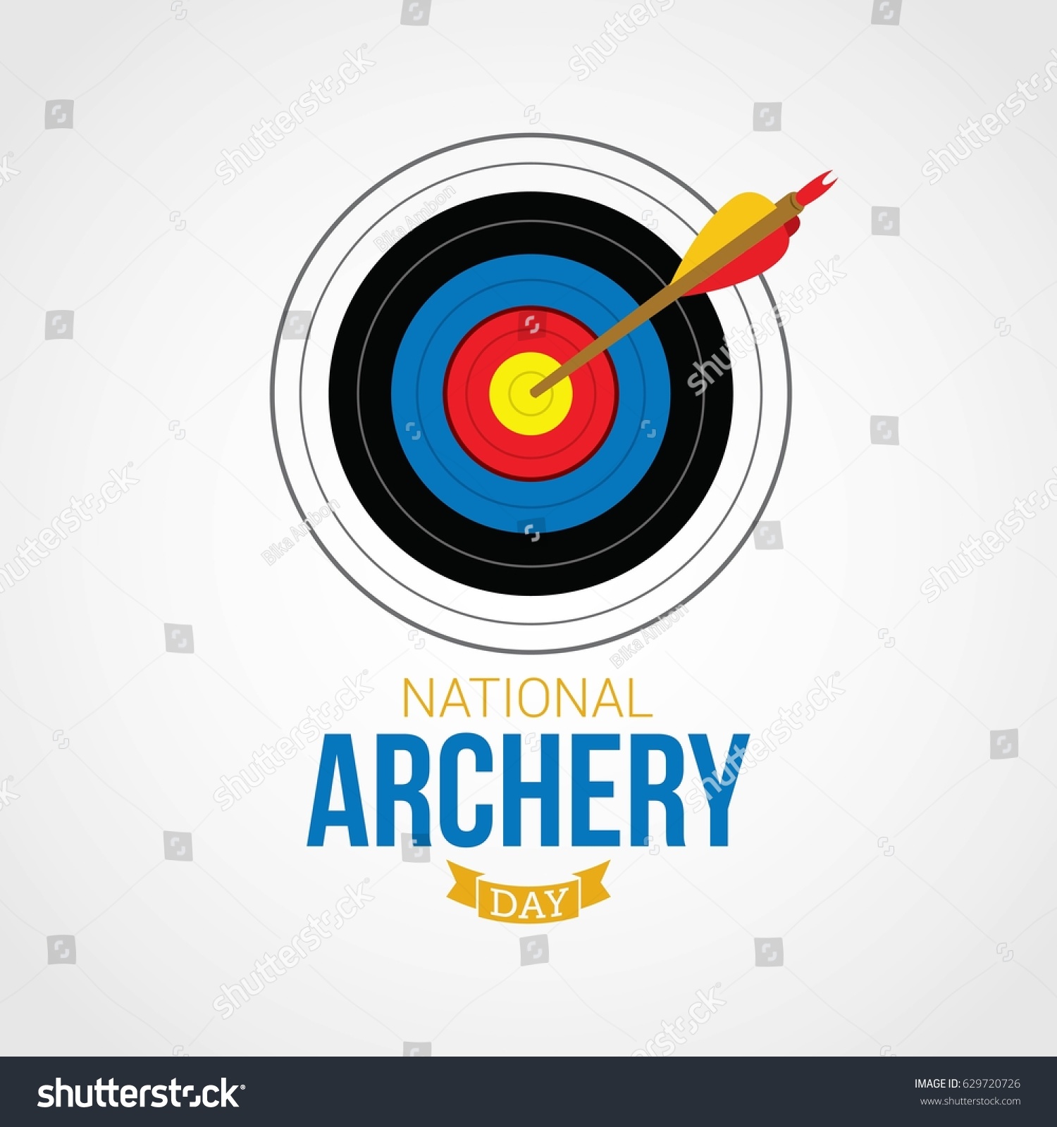 National Archery Day Vector Illustration Stock Vector (Royalty Free