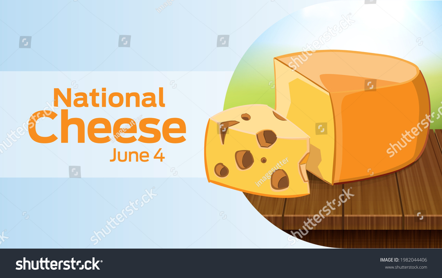 National Cheese Day On June 4 Stock Vector (Royalty Free) 1982044406